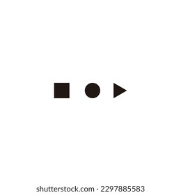 Pointer, button geometric symbol simple logo vector