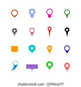 Pointer button Map Marker Icons