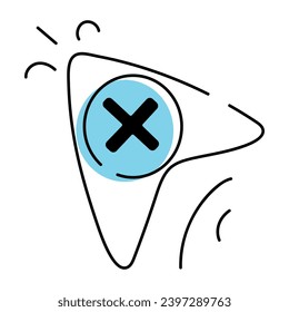 Icono dibujado a mano con botones de puntero