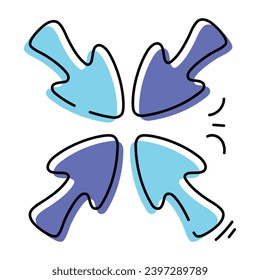 Pointer Buttons Hand Drawn Icon