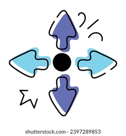 Pointer Buttons Hand Drawn Icon