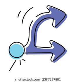 Pointer Buttons Hand Drawn Icon