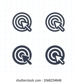 Pointer Click - Contour & Cutout Icons. A professional, pixel-aligned icon.