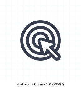Pointer Click - Contour Icons. A professional, pixel-aligned icon.