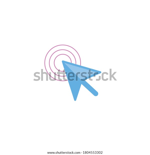 Pointer click icon Isolated on White Background.\
Cursor vector