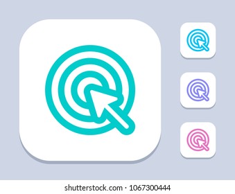 Pointer Click - Neon Icons. A professional, pixel-aligned icon.