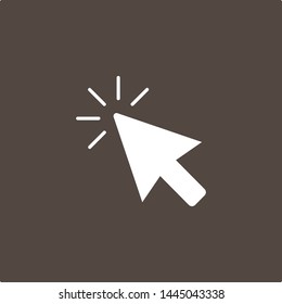 Pointer, cursor, arrow icon. Vector illustration, flat design.