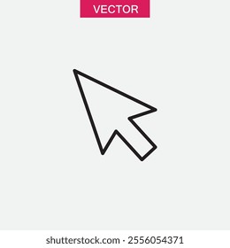 Pointer, cursor, arrow icon vector flat black illustration for web and app..eps