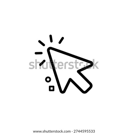 Pointer and cursor click icon black and white pointer and cursor vector illustration for interface design and web ui