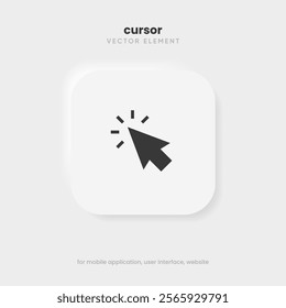 Pointer cursor computer mouse click icon set. Clicking and pointing. Mouse pointer set. Arrow cursor. Pointer cursor line icons. Click cursor. Vector illustration.