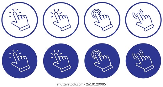 pointer cursor computer mouse icon. set of cursor icons click. pointer arrow sign.