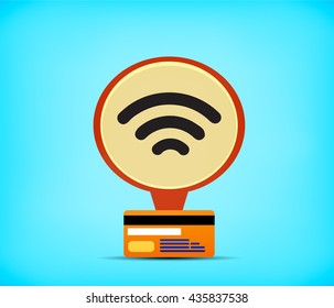 Pointer customer service card. Pointers for bank services. Icon bank pointers.Credit card vector.Bank pointer.