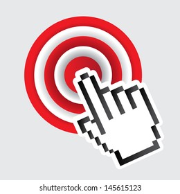 pointer design over gray  background. vector illustration