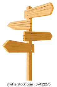 Pointer in different directions. Vector illustration.