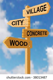 Pointer in different directions. Vector illustration.