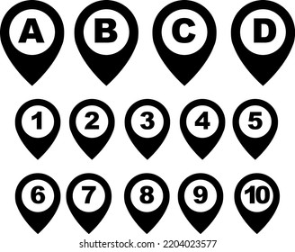 Pointer Digits and Alphabet : Vector