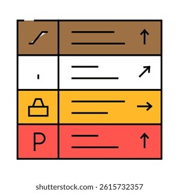 pointer direction line icon vector. pointer direction sign. isolated symbol illustration