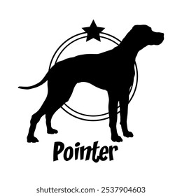 Pointer dog silhouette,  dog, dog breeds, logo, vector, silhouette, logo design, animal, illustration, icon, sign, design, black,  symbol, pet