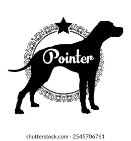 Pointer dog silhouette, dog, dog breeds,  vector, silhouette, logo design, animal, illustration, icon, sign, black, pet