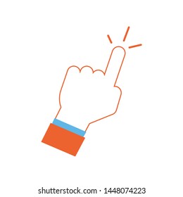 Pointer emblems. Finger icon. Hand cursor symbol. Design Elements for smm, ad, marketing, ui, ux, app and more.