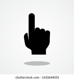 Pointer Finger Icon with Gray Shadow