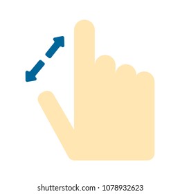 Pointer Finger Icon - Vector Cursor Symbol, Touch Symbol - Mouse Sign