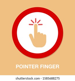 Pointer Finger Icon - Vector Hand Cursor