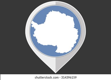 A Pointer with the flag of Antartica