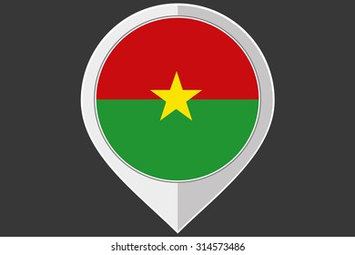 A Pointer with the flag of Burkina Faso