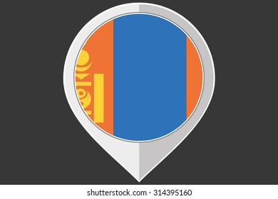 A Pointer with the flag of Mongolia