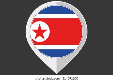 A Pointer with the flag of North Korea