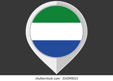 A Pointer with the flag of Sierra Leone