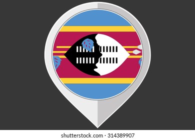 A Pointer with the flag of Swaziland