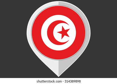 A Pointer with the flag of Tunisia