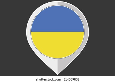 Pointer Flag Ukraine Stock Vector (royalty Free) 314389832 