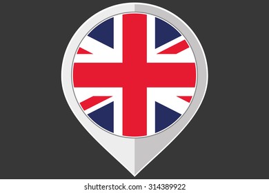A Pointer with the flag of United Kingdom