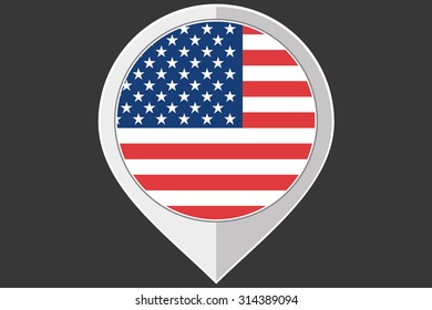 A Pointer with the flag of United States of America
