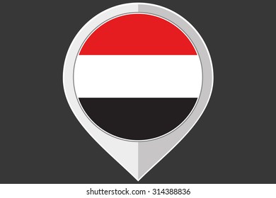 A Pointer with the flag of Yemen