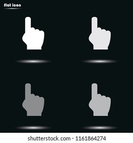 Pointer flat grayscale vector icon. Sensor illustration.