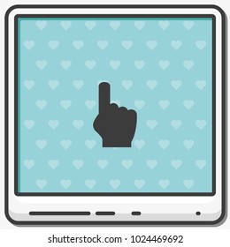 Pointer flat vector icon. Sensor illustration.