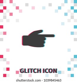 Pointer  glitch effect vector icon.