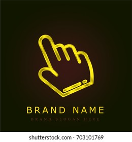 Pointer golden metallic logo
