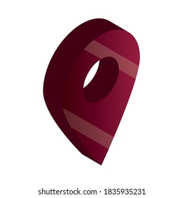 pointer gps location navigation vector illustration isometric