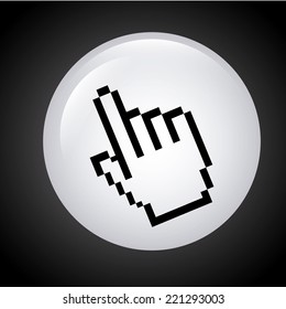 pointer graphic design , vector illustration