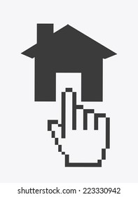 pointer graphic design , vector illustration