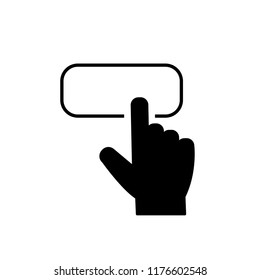 Pointer hand. Click hand icon, cursor symbol vector graphic design isolated on white background