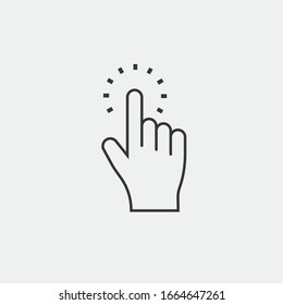 pointer hand cursor line vector icon 