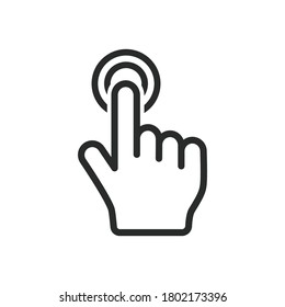 Hand Touching Buttons Hand Click Icon Stock Vector (Royalty Free) 285742505