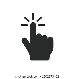 pointer hand, depress icon vector design illustration