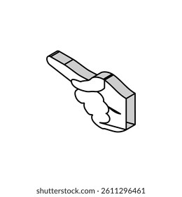 pointer hand gesture isometric icon vector. pointer hand gesture sign. isolated symbol illustration